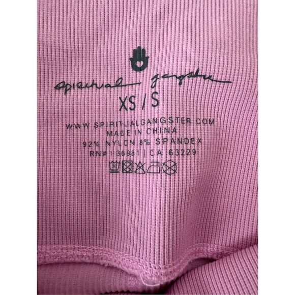 Spiritual Gangster Wrap front seamless stretch legging in candy pink XS - Picture 7 of 10
